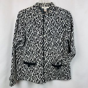 Rafael Sport Geometric Print Zipper Front Jac…